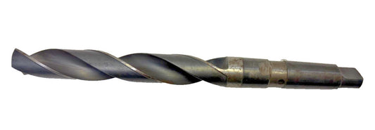 #4 MORSE TAPER SHANK DRILL BIT, SPIRAL 2-FLUTE, HS, OAL 13-7/8"
