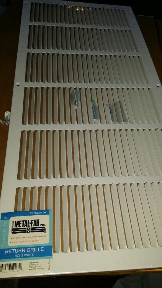 (5) 30" x 12" RETURN GRILLE - Easy Air FLow - Flat Stamped Face