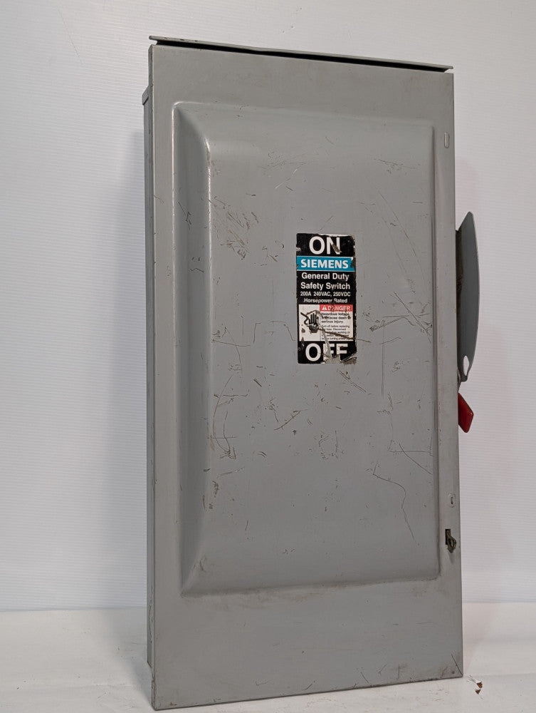 Siemens GF324NR General Duty Safety Switch NEMA Type 3R 200A 240VAC 250VDC