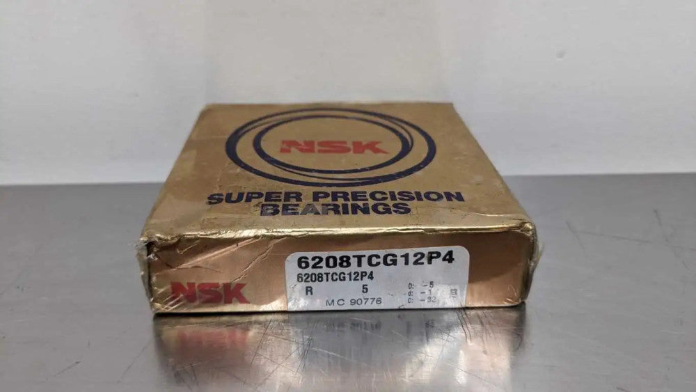 NSK 6208TCG12P4 Deep Groove Ball Bearing 40mm ID x 80mm OD x 18mm Wide Super Pre