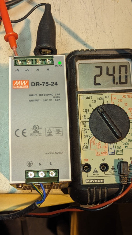 MEAN WELL DR-75-24 24VDC 3.2A 75W Power Supply Tested & Working