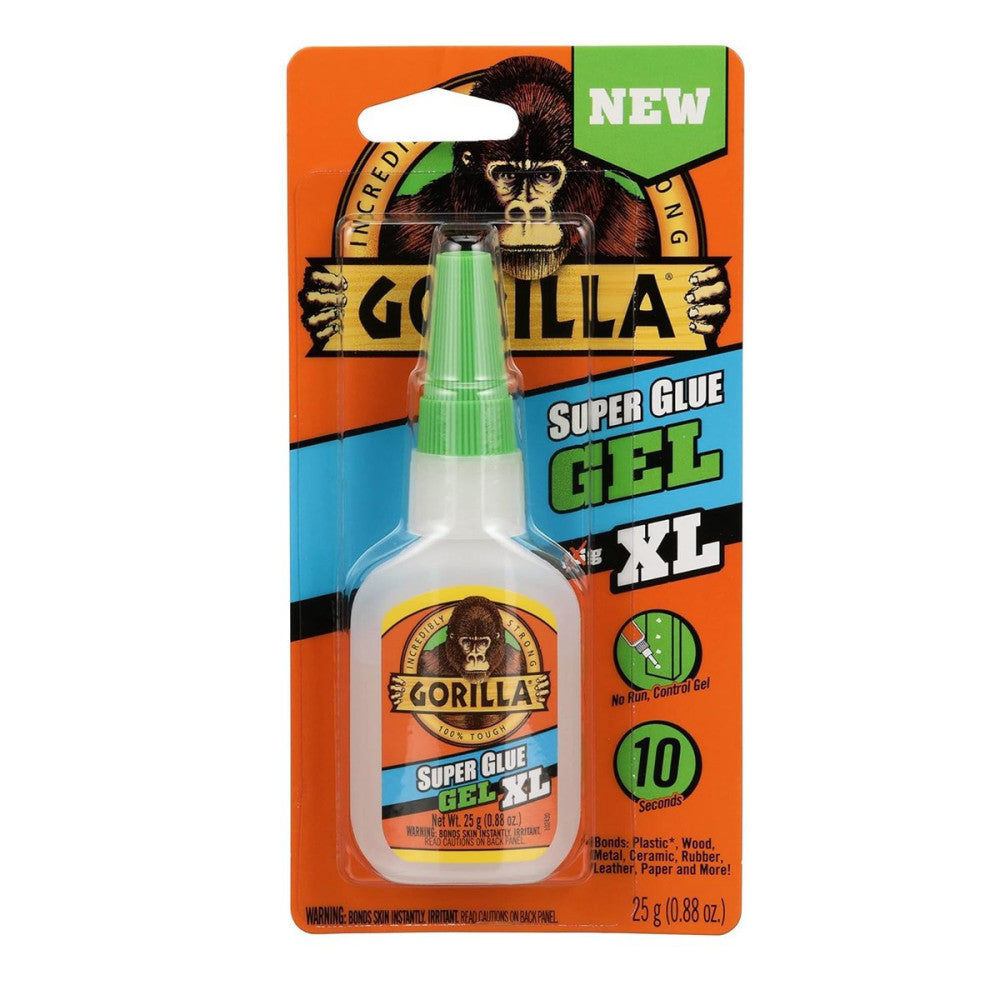 Gorilla Super Glue Gel XL, Clear Glue, 25 Gram (Pack of 1) - All Purpose and Fas
