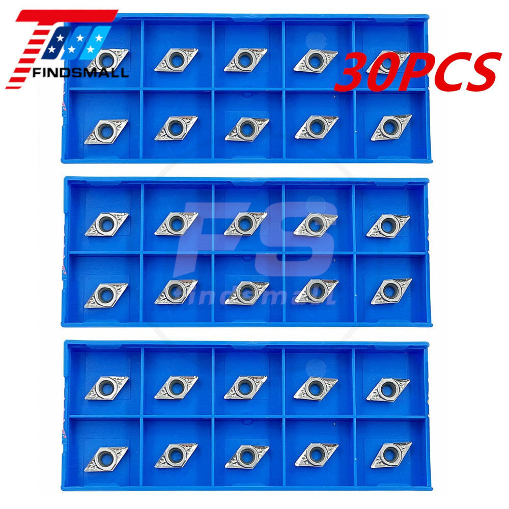 30PCS DCGT21.51-AK DCGT070204-AK for Aluminum Cutting Carbide Turning Inserts