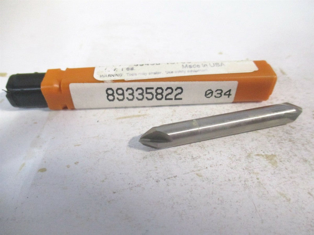 (18736) 1/4" x 1/4" x2" OAL 60° High Speed Steel 4 Flute Straight Countersink 