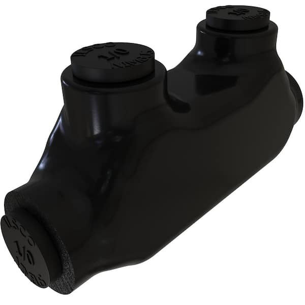 Aluminum In-Line Splicer-Reducer Connector, Range 1/0-14, 2-Ports, Tin Plated