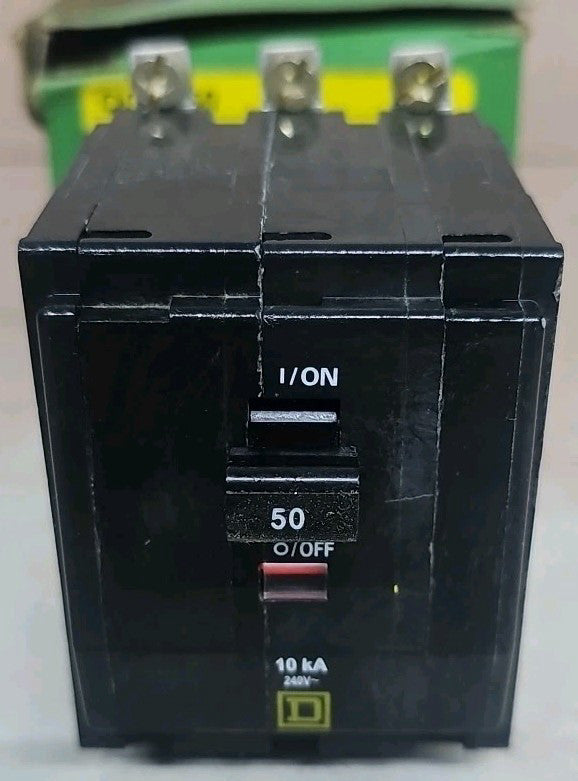NEW Square D QOB350 50 A Miniature Circuit Breaker 240V 3 Pole 3 Phase