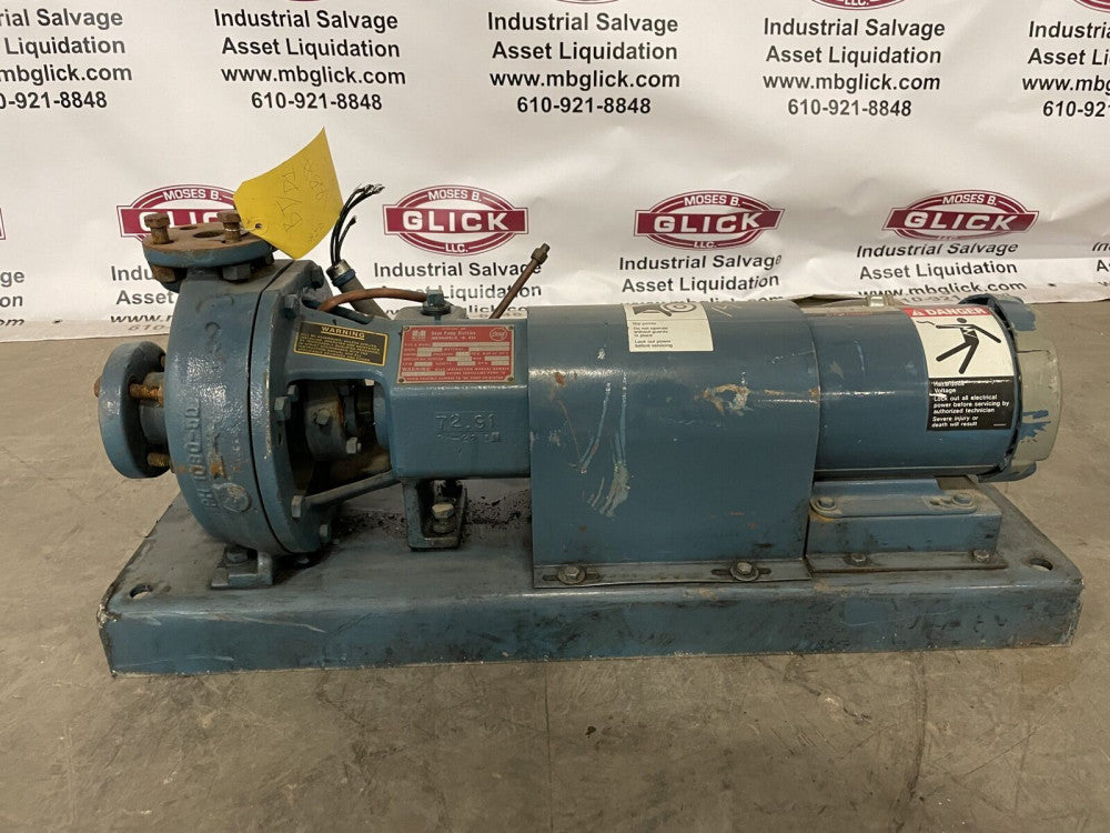 Dean PH-2111 Cast Iron Centrifugal Pump 1x1-1/2x8 50gpm 3PH