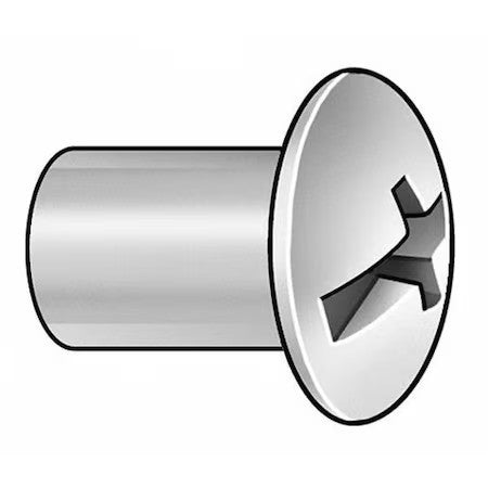 Zoro Select 5Ma11 Barrel Bolt, #10-24, 3/4 In Brl Lg, 1/4 In Brl Dia, Stainless