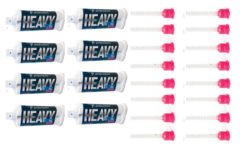 Dental Impression Material VPS Heavy Body Fast Set (8 Cartridge & 16 Tips) PVS