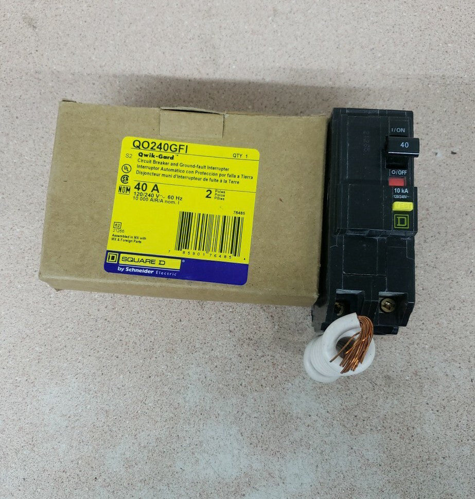 1 NEW IN BOX SQUARE D QO240GFI 40A QWIK-GARD CIRCUIT BREAKER PLUG-ON BEST PRICE