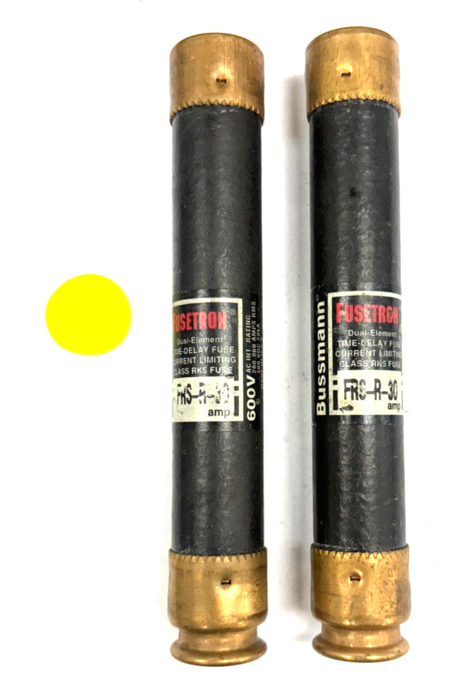 FUSETRON DUAL ELEMENT TIME DELAY FUSE FRS-R-30 LOT OF 2