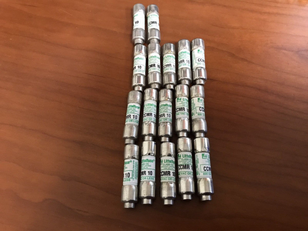 (Lot of 17) Littelfuse CCMR 10 Class CC Fuse 10A 600Vac