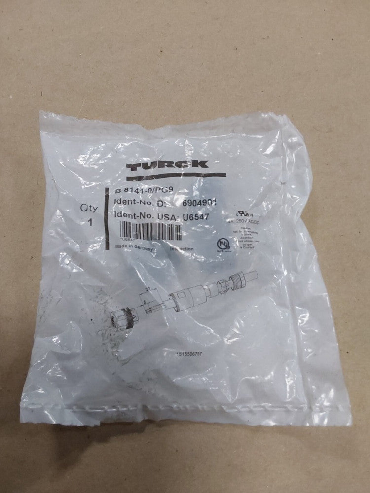 Turck B 8141-0/PG9, U6547, 4 Pin Straight Female Connector