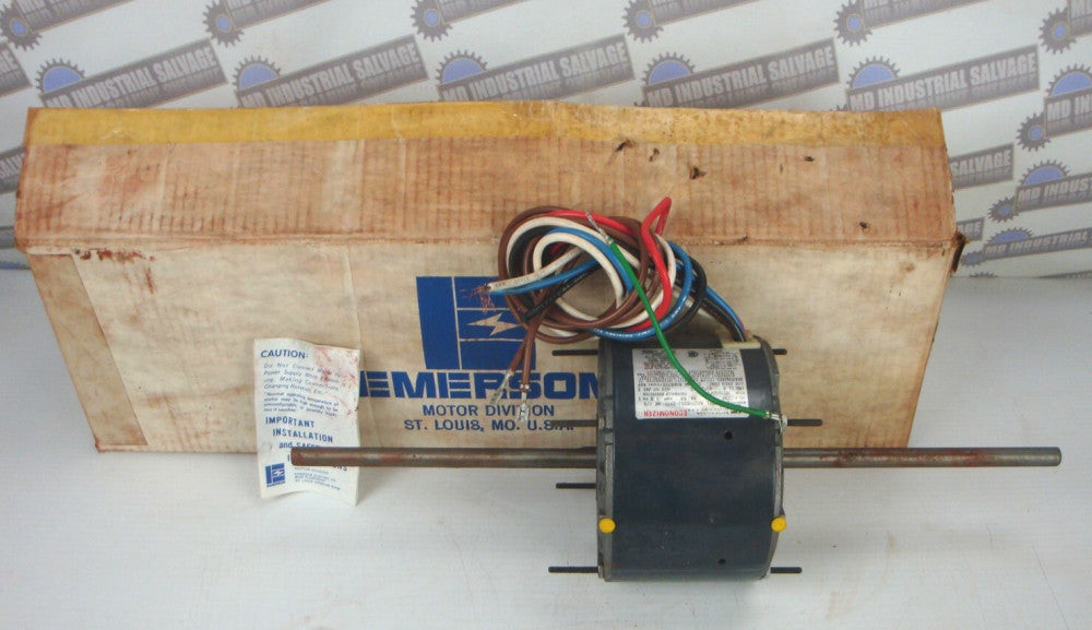 EMERSON KA55HXSGJ-9932 BLOWER MOTOR 230V, 6" x 1/2" Shaft 1/6 Hp, 1075 RPM 3 Spd