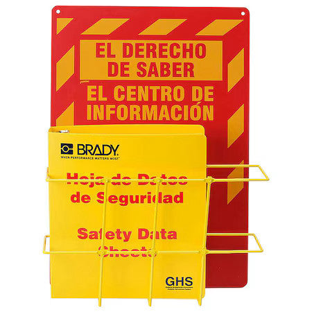 Brady 121371 Information Center,Right To Know Sds