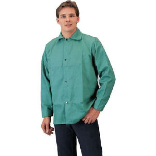 Medium 9oz Green 30" FR Cotton Blackstone Premium Welding Jacket