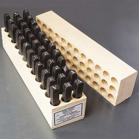 Young Bros Stamp Works 05363 Steel Stamps Set,2-3/4" Shank L,Steel, 5363