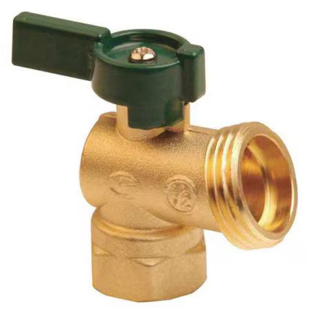Zoro Select 6Pea1 Boiler Drain Valve, Quarter Turn, 1/2 In, Open Length: 2-3/16"