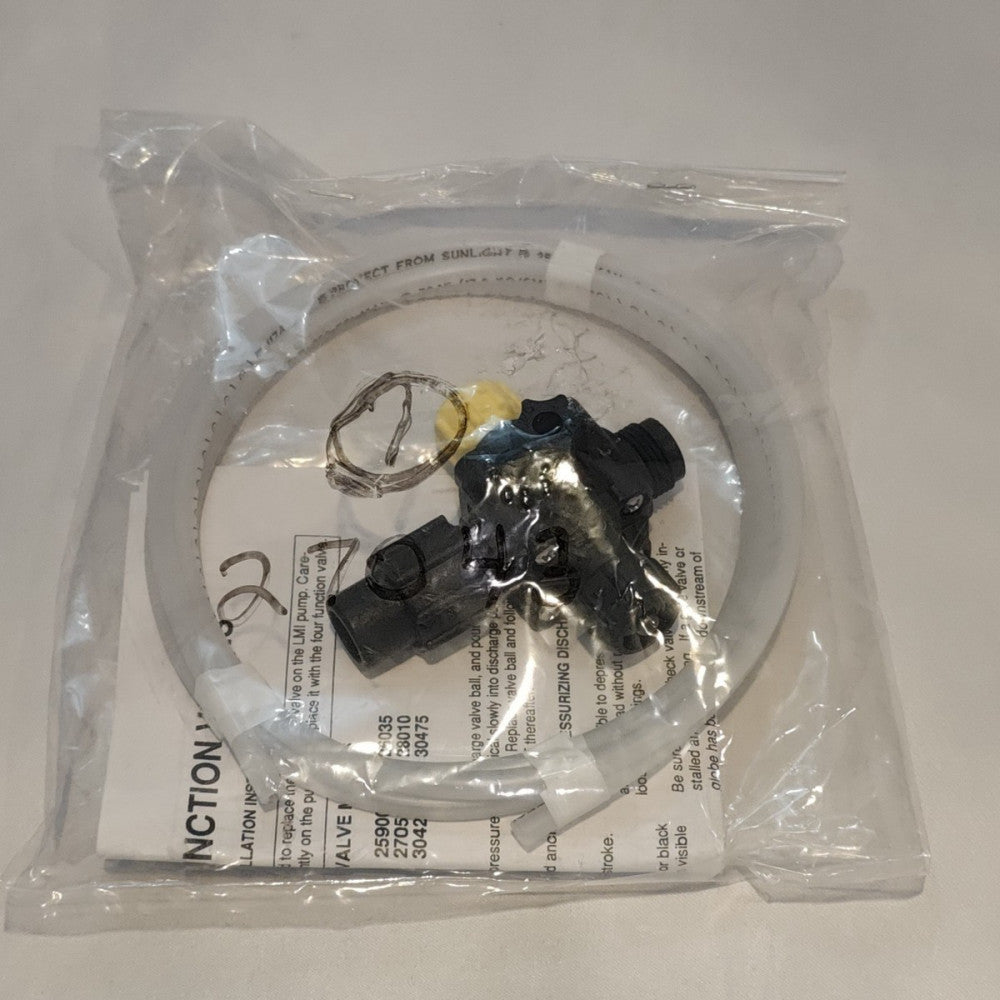 LMI 27043 4FV VALVE, 1/2" Tube PVDF/TFE 72S Pressure Relief, Line Drain, Priming