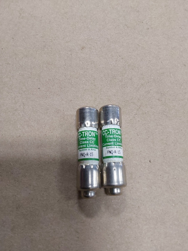 Cooper Bussmann FNQ-R-15 CC-Tron Classic CC Fuses, Lot Of 2