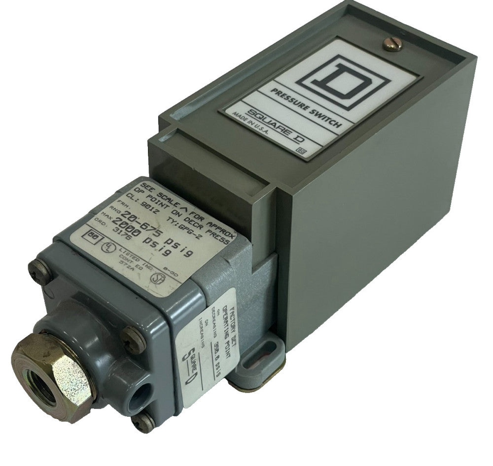 NEW SQUARE D 9012 GPG-2 PRESSURE SWITCH 9012GPG2