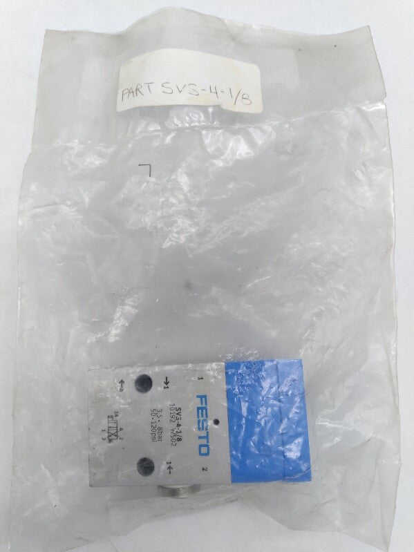NEW Festo SVS-4-1/8 Pneumatic Valve 