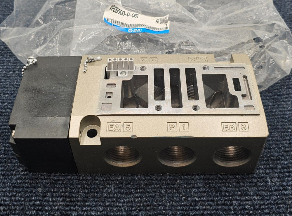 SMC VFS5000-P-06T: Subplate, VFS5000 SOL VALVE 4/5 PORT