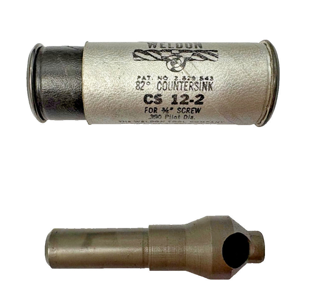 WELDON DEBURRING TOOL, CS12-2, 82 DEG, SIZE 3/8", OAL 2-5/8"