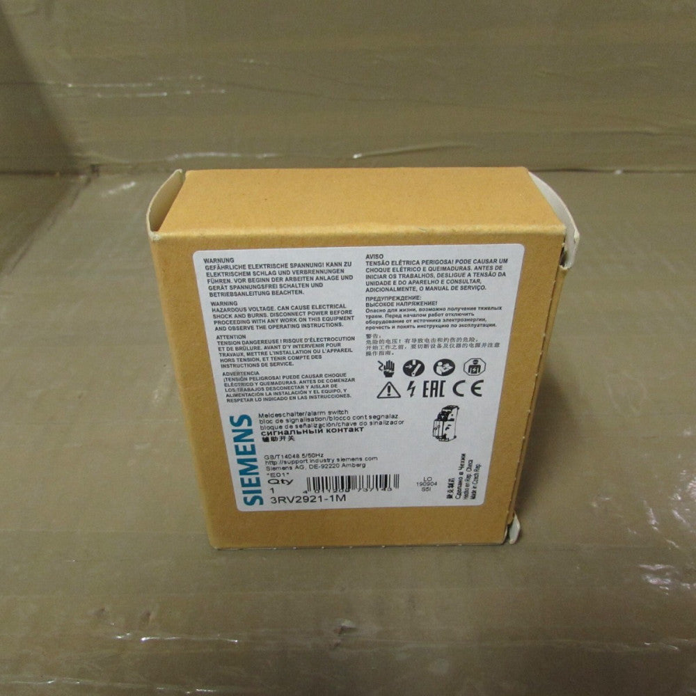 SIEMENS SIRIUS, 3RV2921-1M, ALARM SWITCH,  NIB!! MAKE OFFER!!
