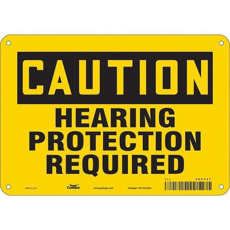 Condor 465Y47 Safety Sign, 7 In Height, 10 In Width, Fiberglass, Vertical