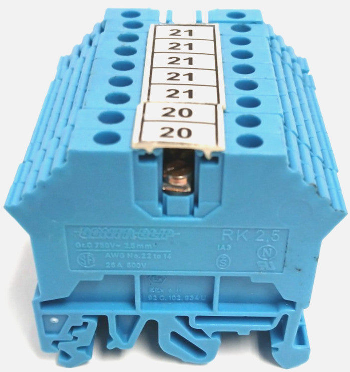 CONTA CLIP RK 2,5 FEED THROUGH TERMINAL BLOCK 26A 600V  LOT OF 9