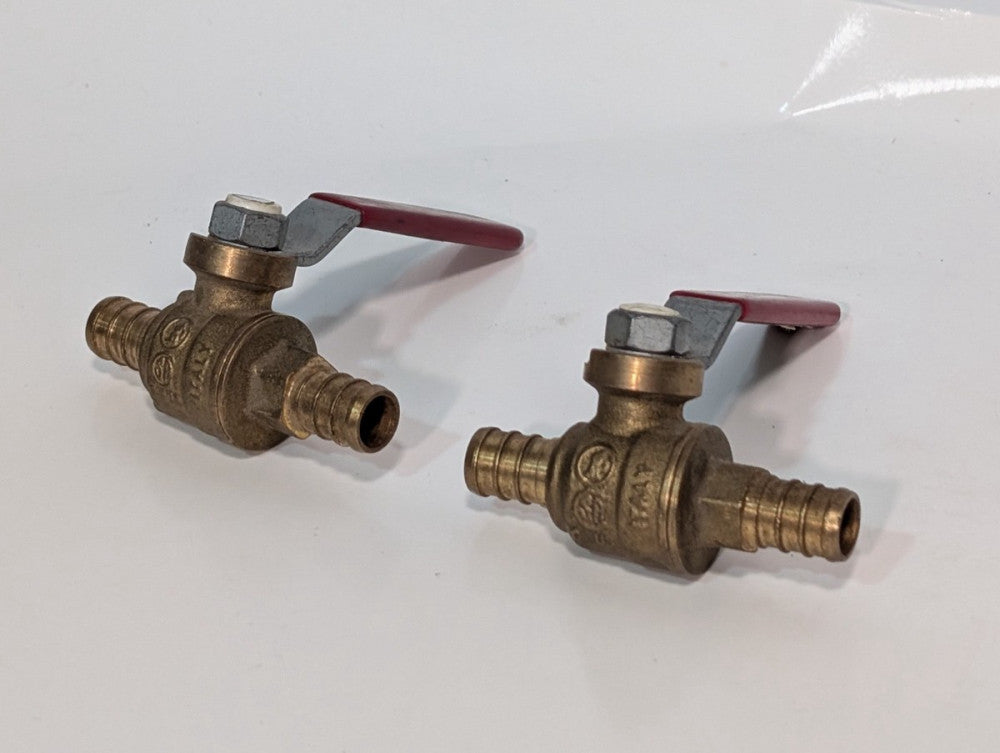 Lot of 2 Legend Valve 101-585NL T-806 Forged Brass Crimp/Cinch Pex Ball Valves