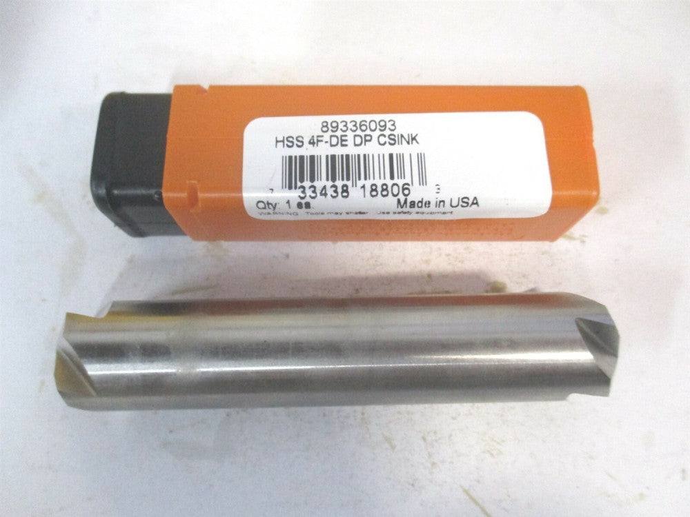 (18806) 3/4" x 3/4" x 3-1/2" OAL 120° High Speed Steel 4 Flute Countersink 