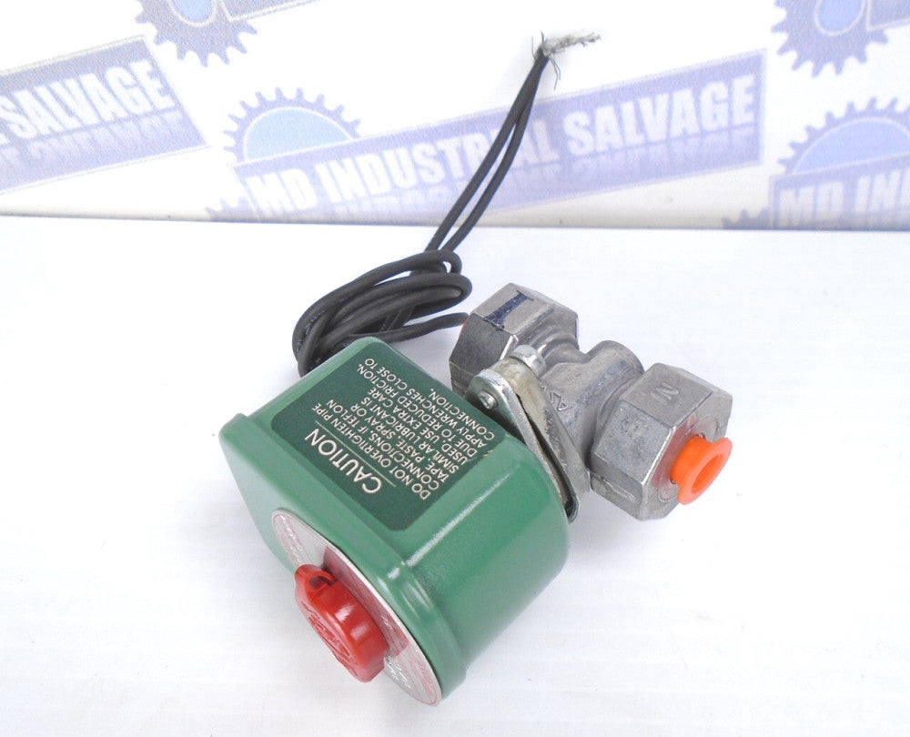 NEW-ASCO RedHat VALVE 8040B6 120V 60Hz 6W Pipe 1/8, Orifice 3/8, Air Gas, 15 Psi