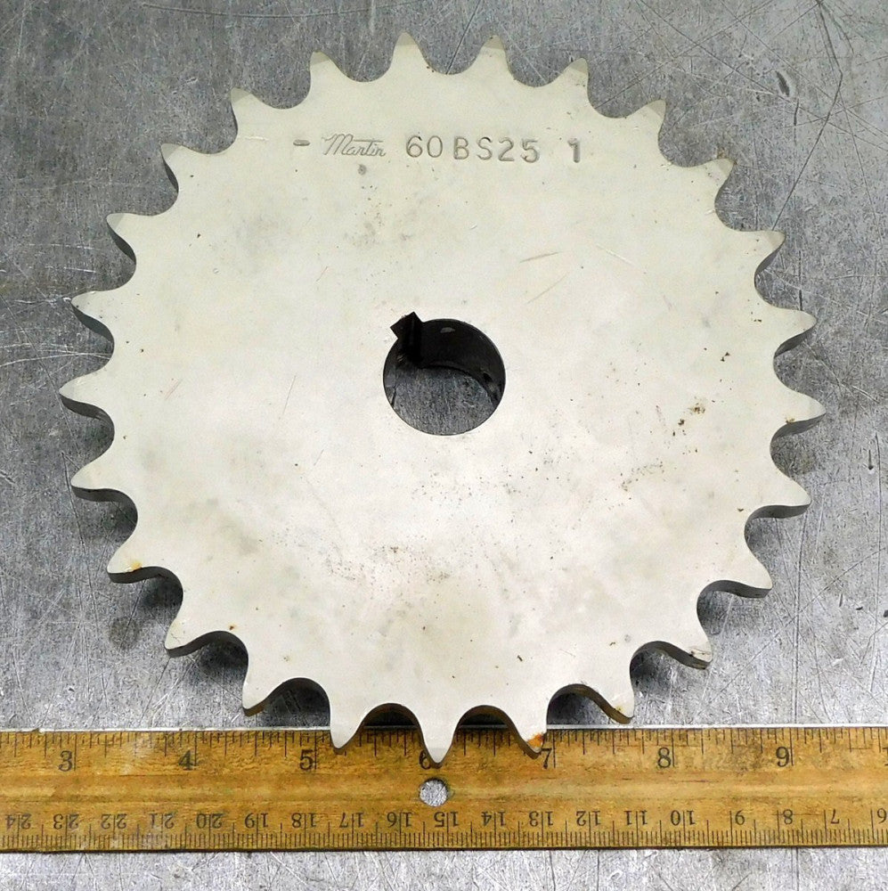 Martin 60BS25 Roller Chain Sprocket #60 25 Teeth 1" Bore Keyed
