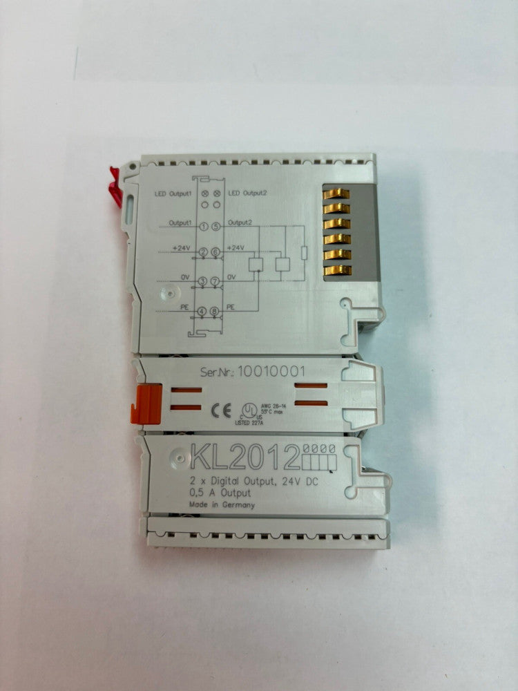 Beckhoff 2x KL2012 Digital Output Module 24v 10010001