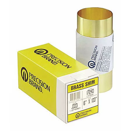 Precision Brand 17705 Shim Stock,Roll,Brass,0.0015 In,6 In
