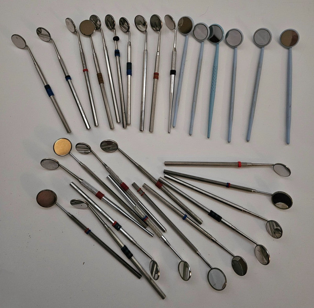 Lot of 30 Dental Mirrors Kerr, Argentina, USA, Precision, CC, Rugby...