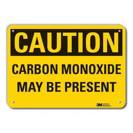Lyle Lcu3-0323-Ra_14X10 Reflective  Carbon Monoxide Caution Sign, 10 In Height,