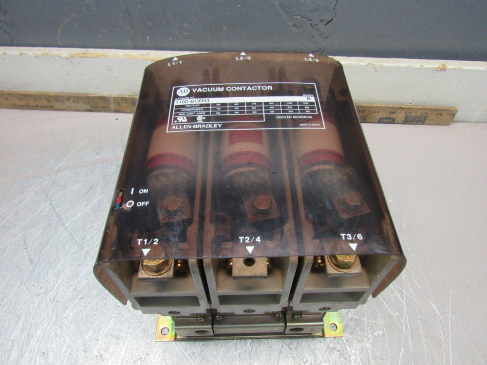ALLEN BRADLEY 1100-BOD93 SERIES-B CONTACTOR 230-1500VAC XLNT USED TAKEOUT !!