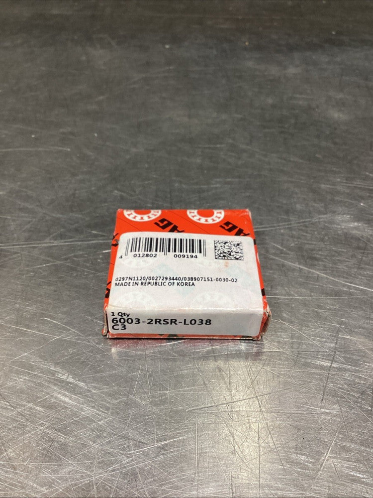FAG 6003-2RSR-L038 C3 Deep Groove Ball Bearing, NOS