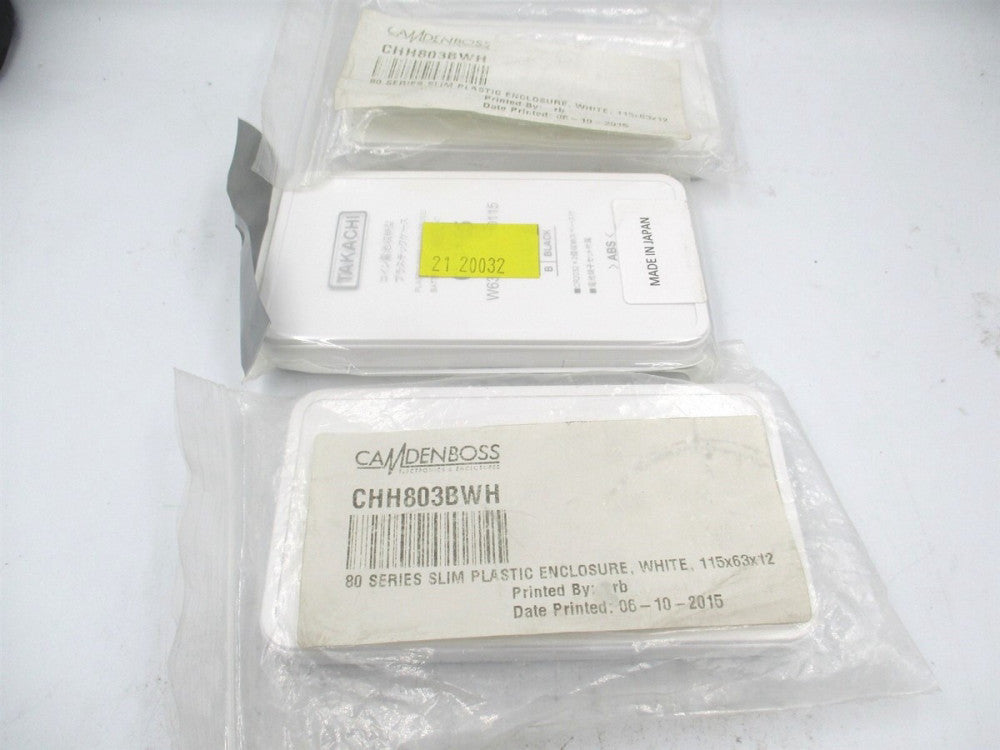 Camdenboss (CHH803BWH) 80 Series White Slim Plastic Handheld Enclosure - Qty 3 