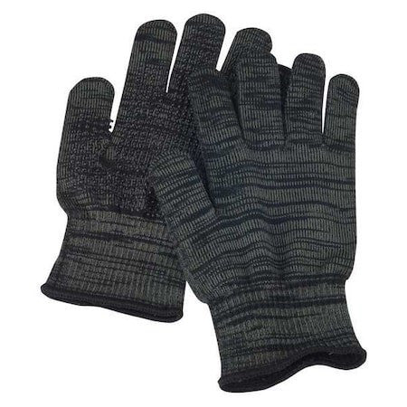 Tilsatec C-Touchscreen-9 Knit Gloves, Green/Navy, L, 12 Pk