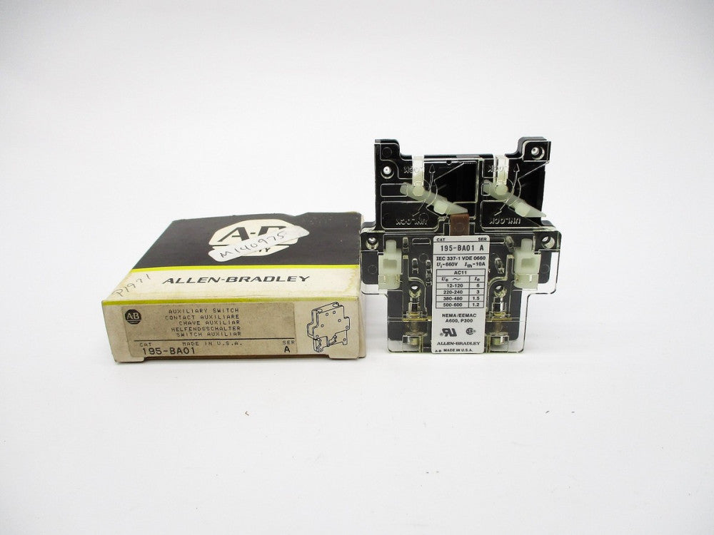 ALLEN BRADLEY 195-BA01 SER. A (BK/YL) NSMP