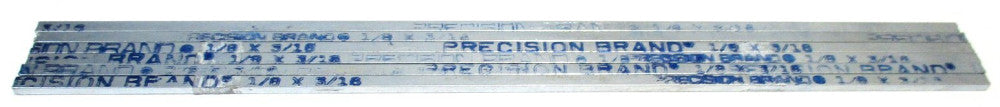 Precision Brand (15125) 1/8 x 3/16 x 12 Zinc-Plated Steel Keystock - Lot of 6