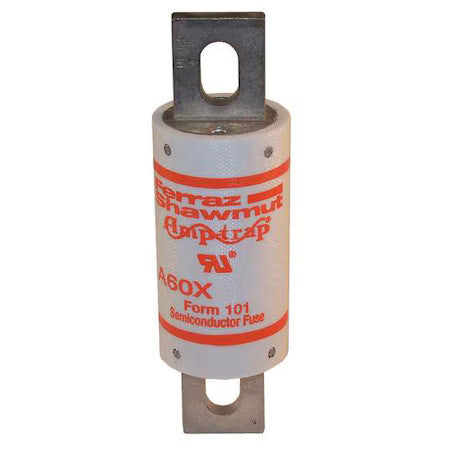 Mersen A60x350-4 Semiconductor Fuse, 350A, Fast-Acting, 600V Ac, Bolt-On