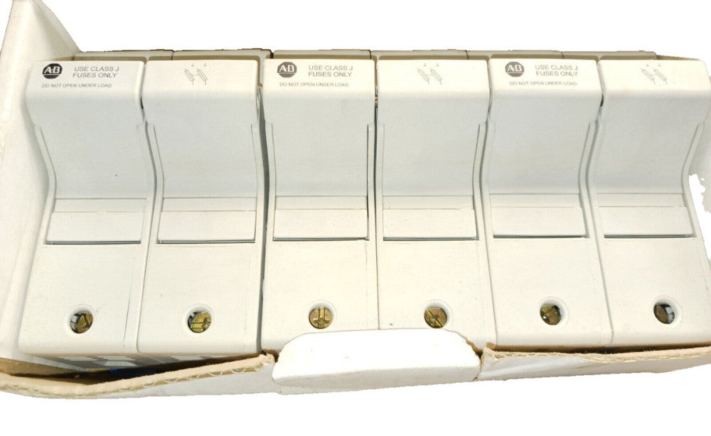 3) NEW ALLEN BRADLEY FUSE HOLDER 60 AMP 2 POLE  1492-FB2J60  LOT OF 3