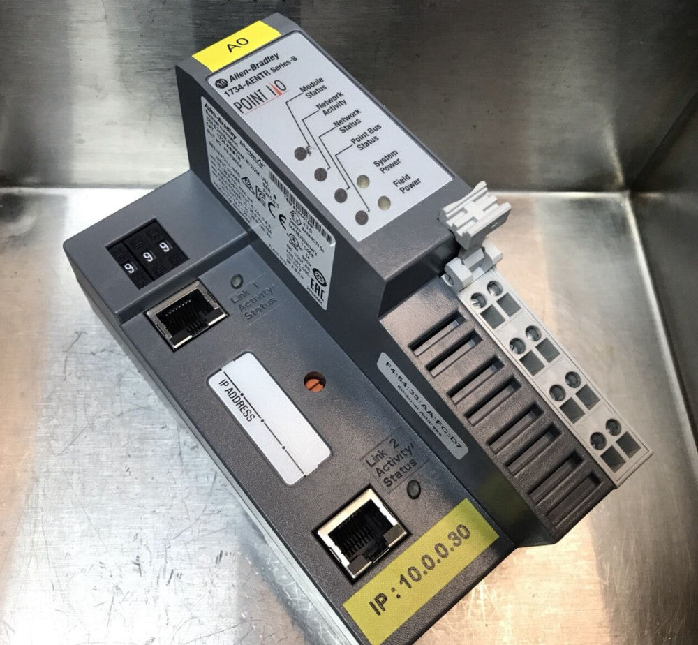 Allen Bradley 1734-AENTR/B POINT I/O Dual Port Network Adaptor FW 5.015