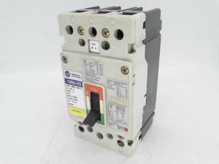 ALLEN BRADLEY 140U-H3C3-C80 SERIES A CIRCUIT BREAKER