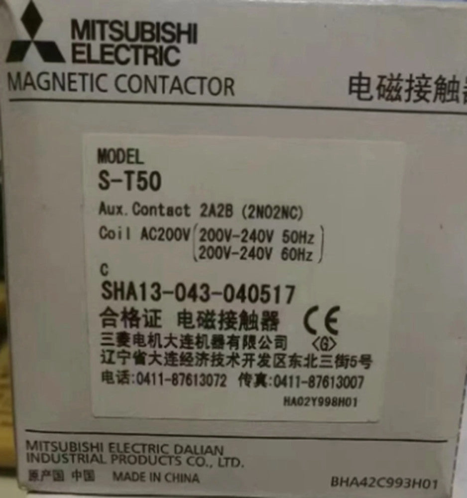 One Brand New MITSUBISHI S-T50 Magnetic Contactor AC200V
